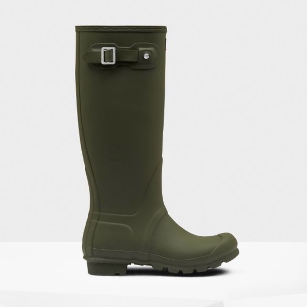 NEW Hunter Women's Dark Olive Rain Boots